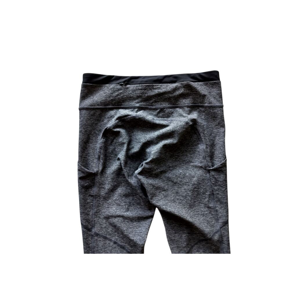 Lululemon Women's Speed Tight III Heathered Black Ruched Mid-Rise Leggings Sz 6 - Picture 8 of 13